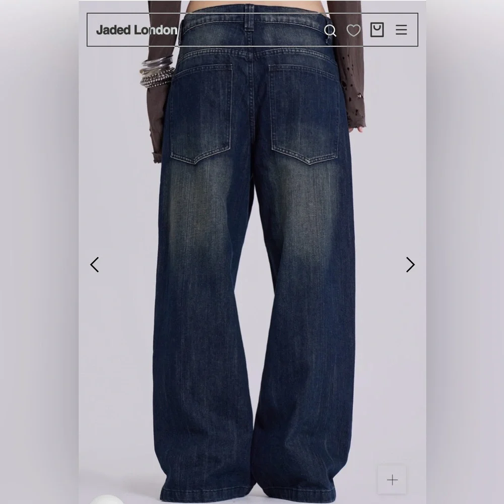 Jaded London, mid blue slub colossus jeans , size (26) , - Picture 4 of 11
